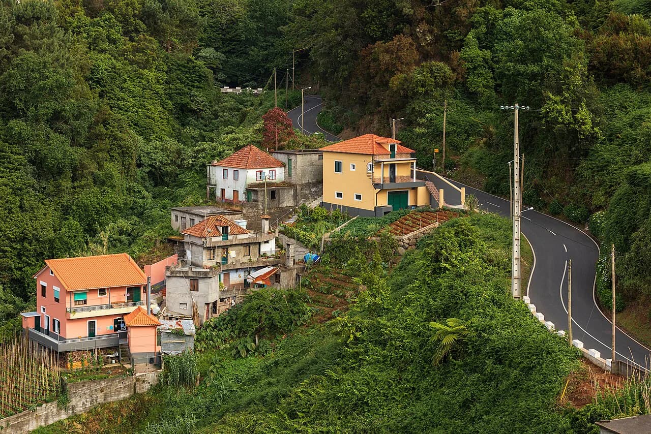 Santana, Madeira: the thatched houses and north coast