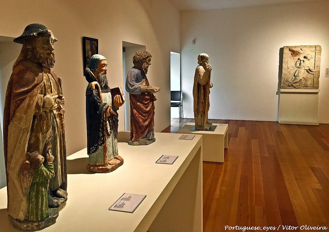 Sacred sculptures on display in the Aveiro Museum, the former Mosteiro de Jesus.