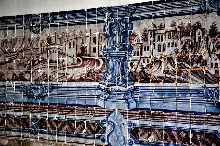 Azulejo panels inside the Faculty of Law of the University of Coimbra.
