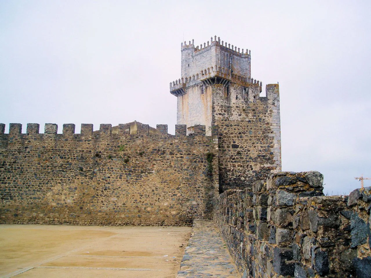 The walls and keep of Beja Castle.