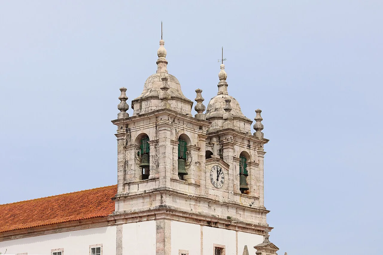 The twin towers of the Sanctuary of Our Lady of Nazaré.
