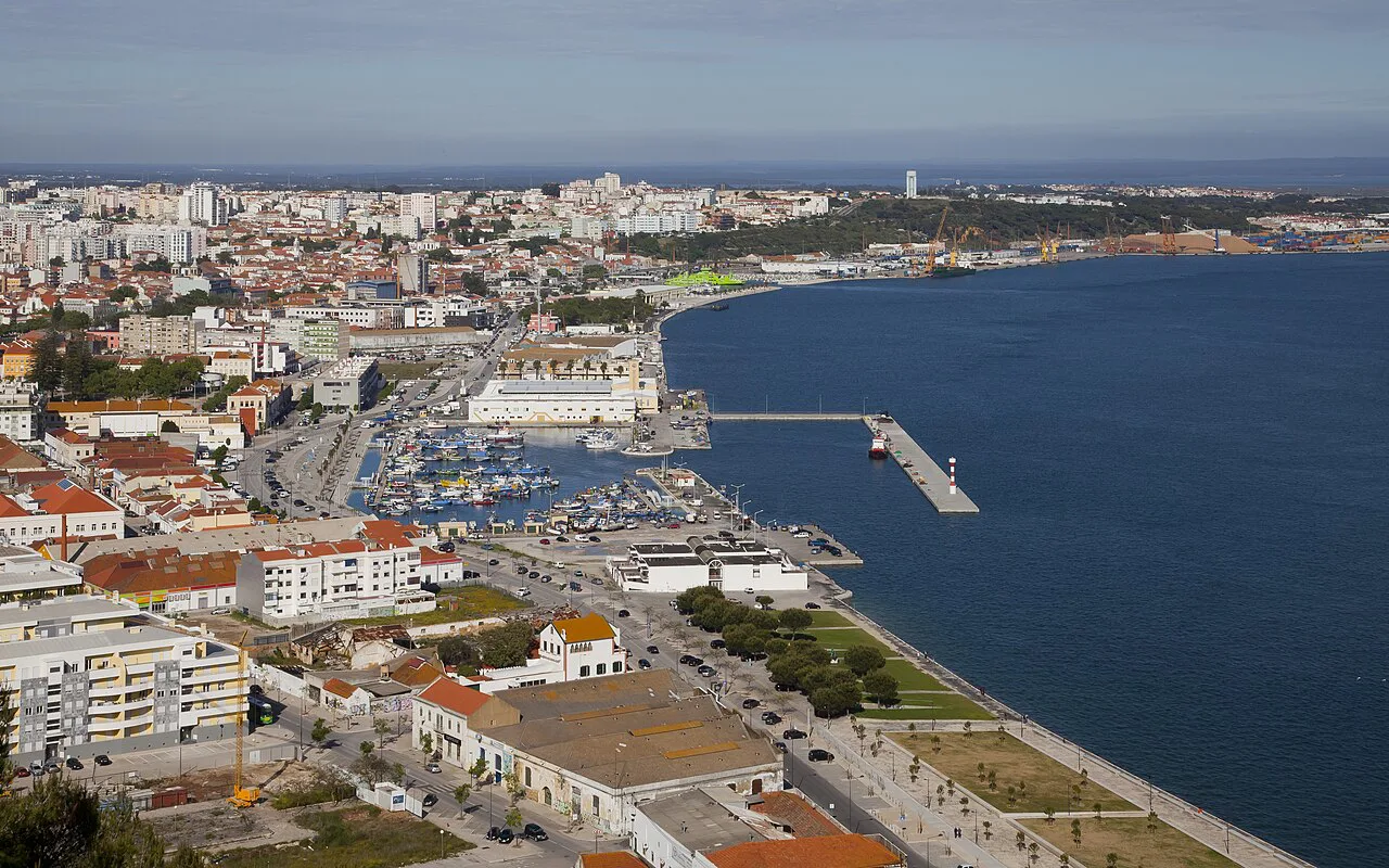 View over Setúbal and its waterfront from the Fort of São Filipe.