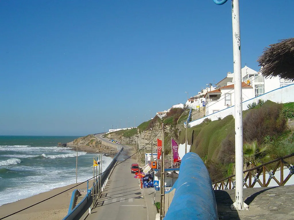 A seafront promenade above the sea in Ericeira.