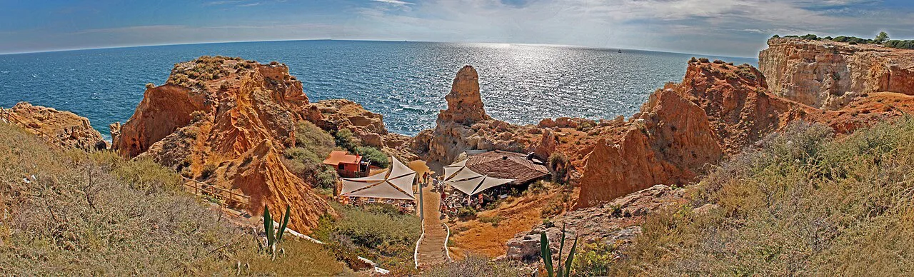 The eroded rock formations at Algar Seco, near Carvoeiro.