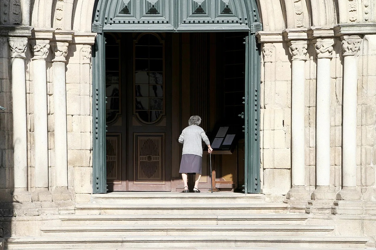 The carved portal of the Church of Nossa Senhora da Oliveira in Guimarães.