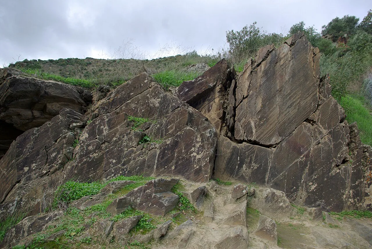 Rock outcrops at the Canada do Inferno rock-art site in the Côa Valley near Vila Nova de Foz Côa.