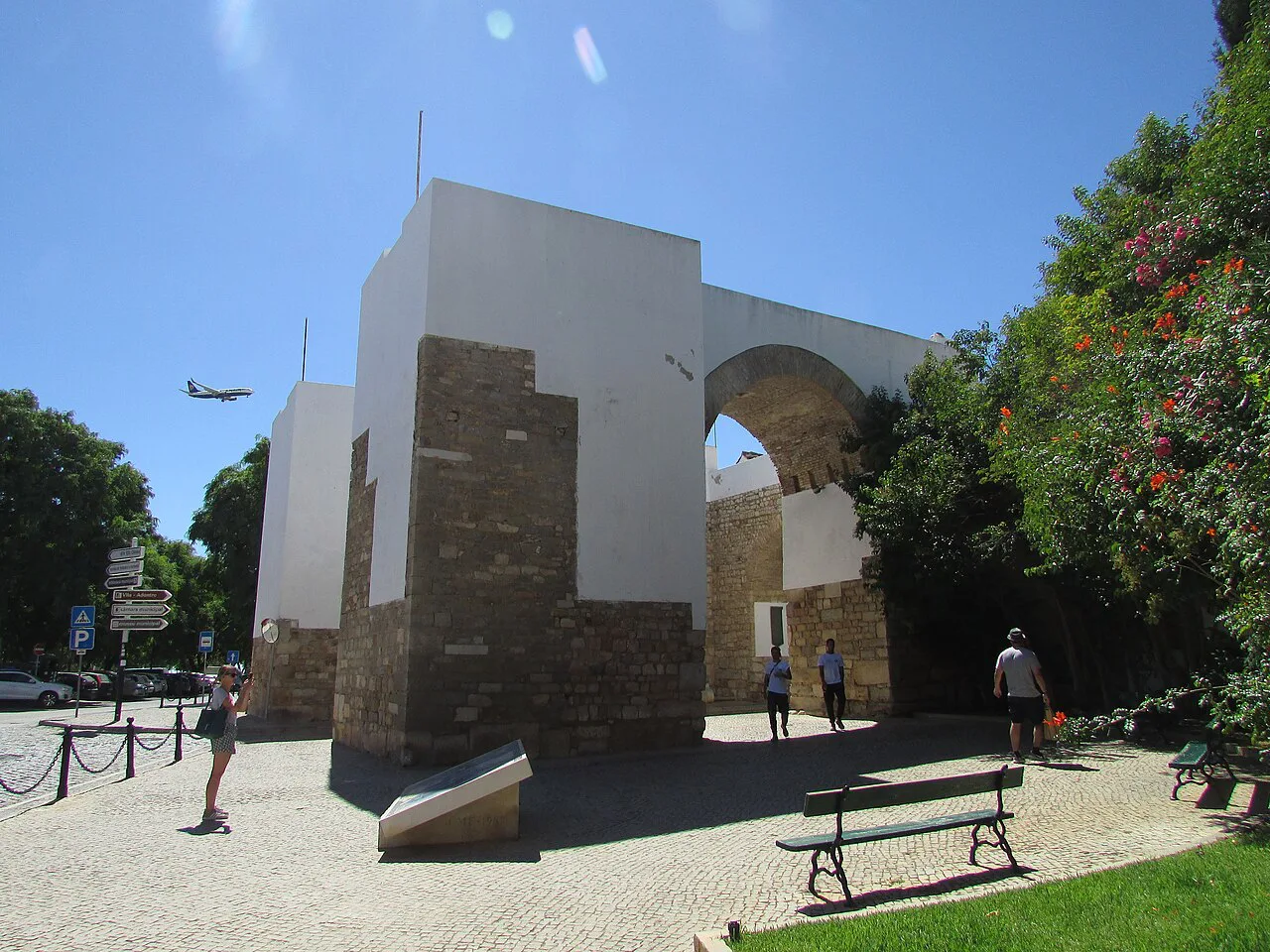 The Arco do Repouso, an albarrana tower of Faro's castle walls, in the old town.