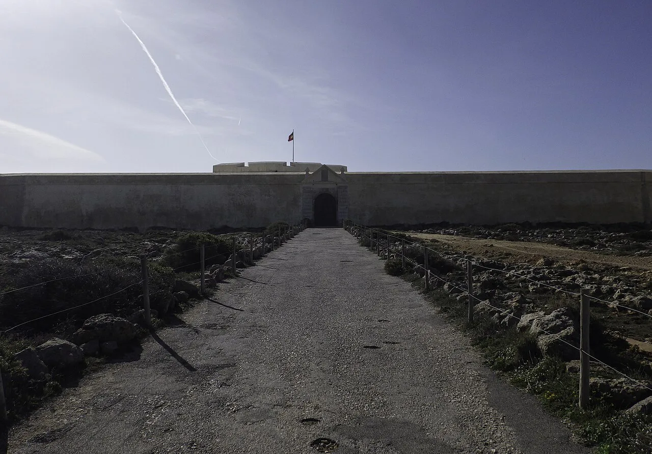 The walls and entrance of Sagres Fortress.