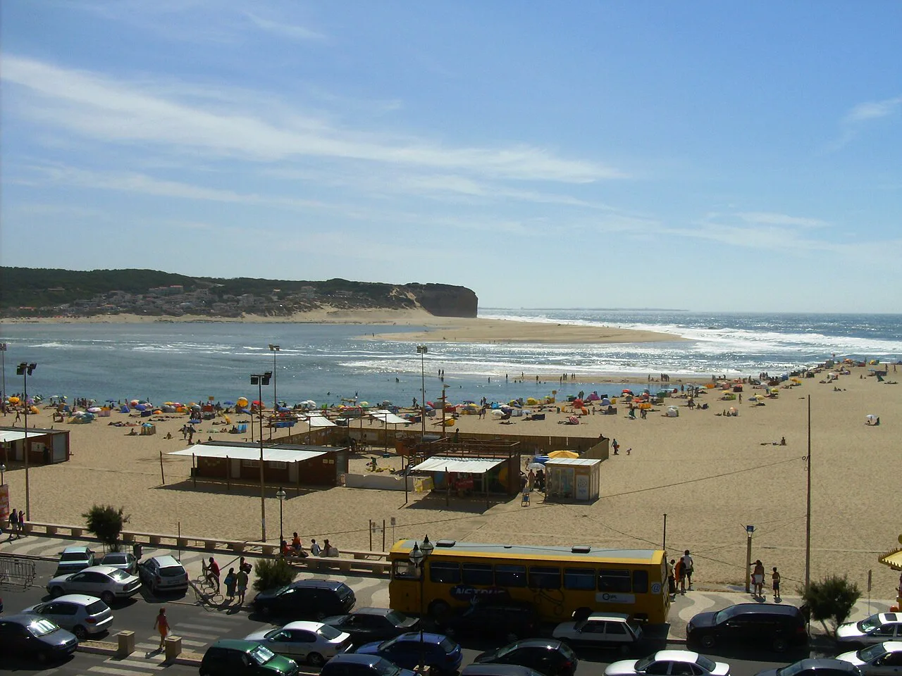 The beach at Foz do Arelho on the west coast of Portugal.