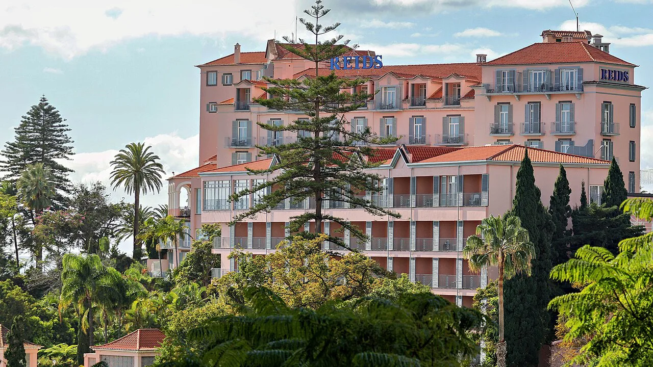 The Belmond Reid's Palace hotel among gardens in Funchal, Madeira.