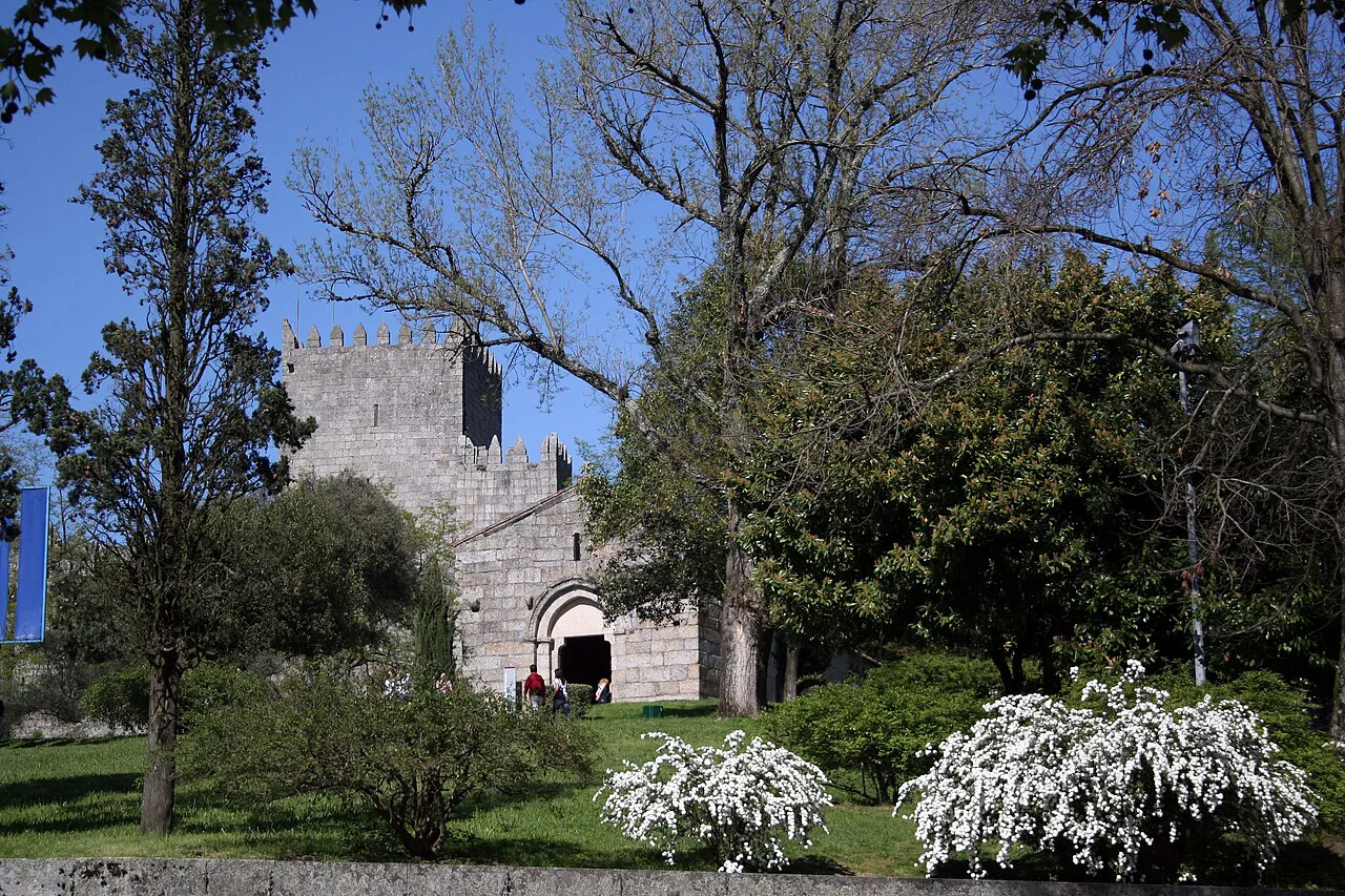 The Colina Sagrada in Guimarães, with the Church of São Miguel do Castelo in the foreground.