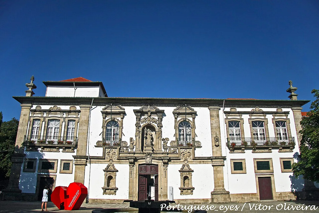 The façade of the Convento de Santa Clara in Guimarães.
