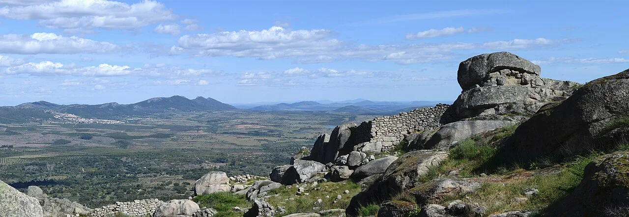 View over the countryside from the Castle of Monsanto.