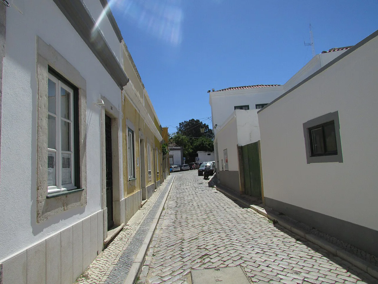 A cobbled lane, Rua Rasquinho, in the old town of Faro.