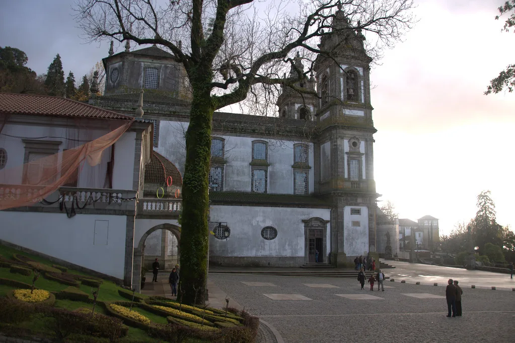 A church and its square in Braga.