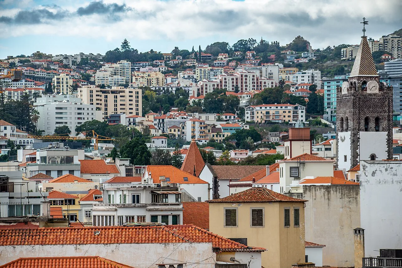 Rooftop view over Funchal from the Madeira Story Centre.