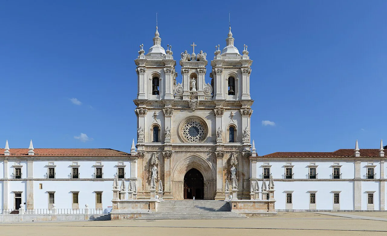 The main façade of the Monastery of Alcobaça.