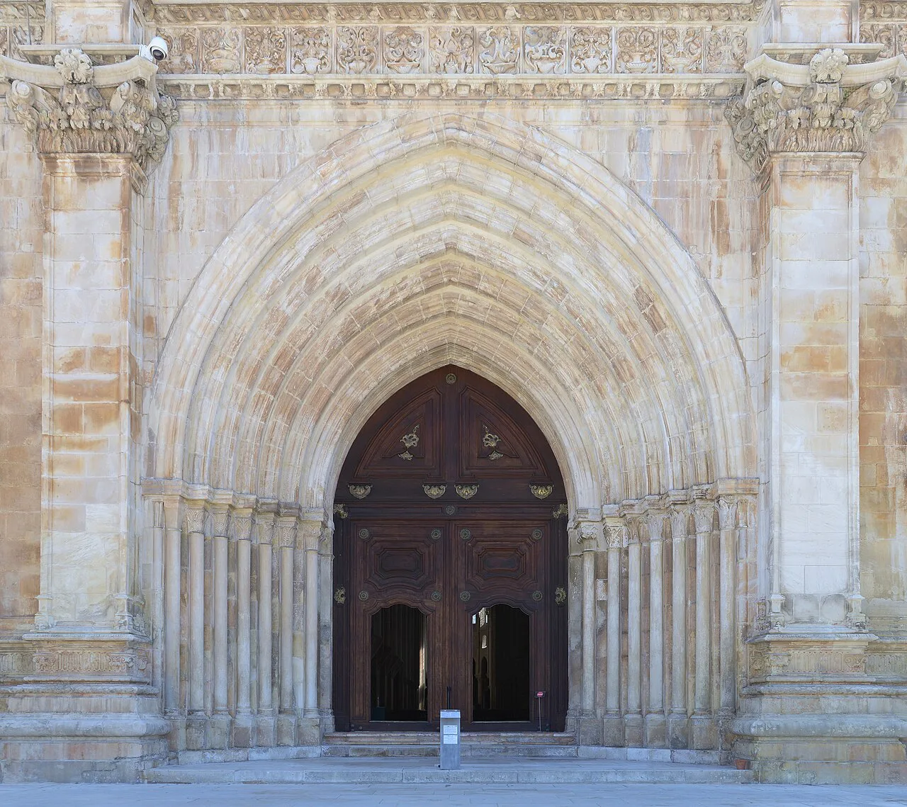 The main Gothic portal of the church at the Monastery of Alcobaça.