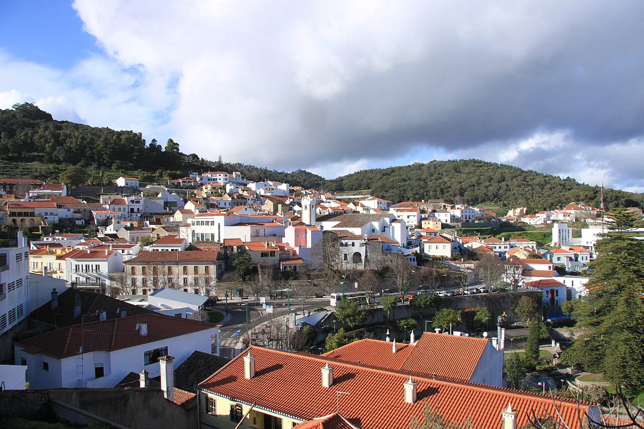 The town of Monchique in the Algarve hills.