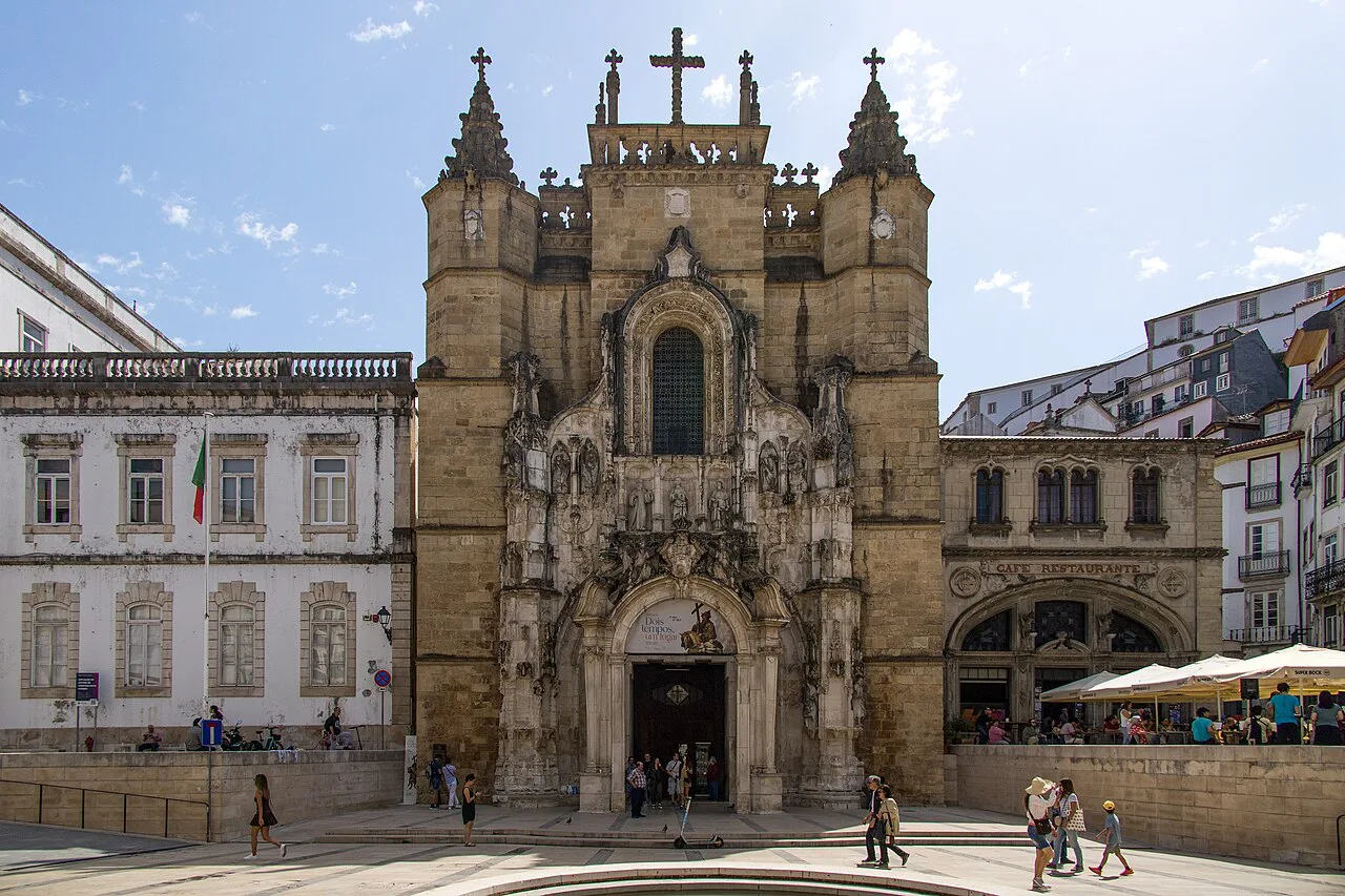 The façade of the Mosteiro de Santa Cruz in Coimbra.
