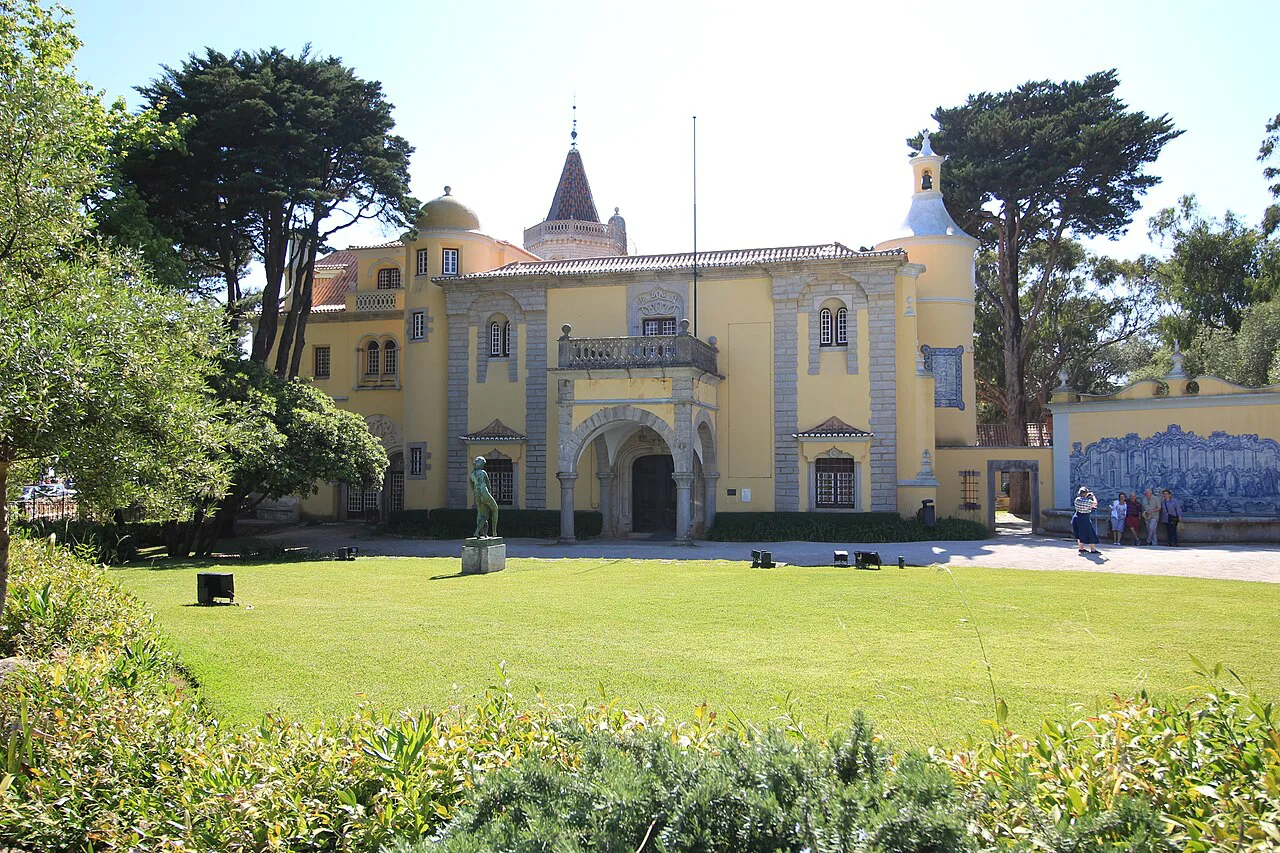 The Museu Condes de Castro Guimarães in Cascais, seen across its lawn.