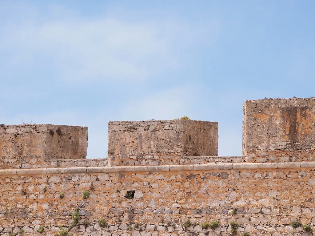 A wall of the Fortaleza de Peniche, a fort once used as a political prison.
