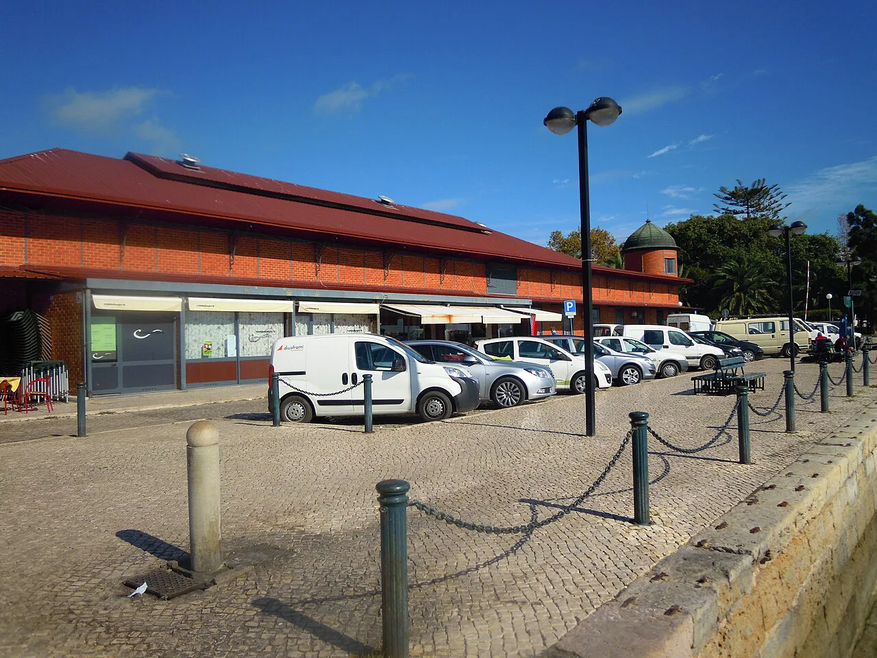 The municipal market halls on the waterfront in Olhão.