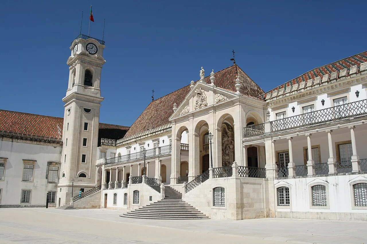 The Royal Palace and clock tower of the University of Coimbra.
