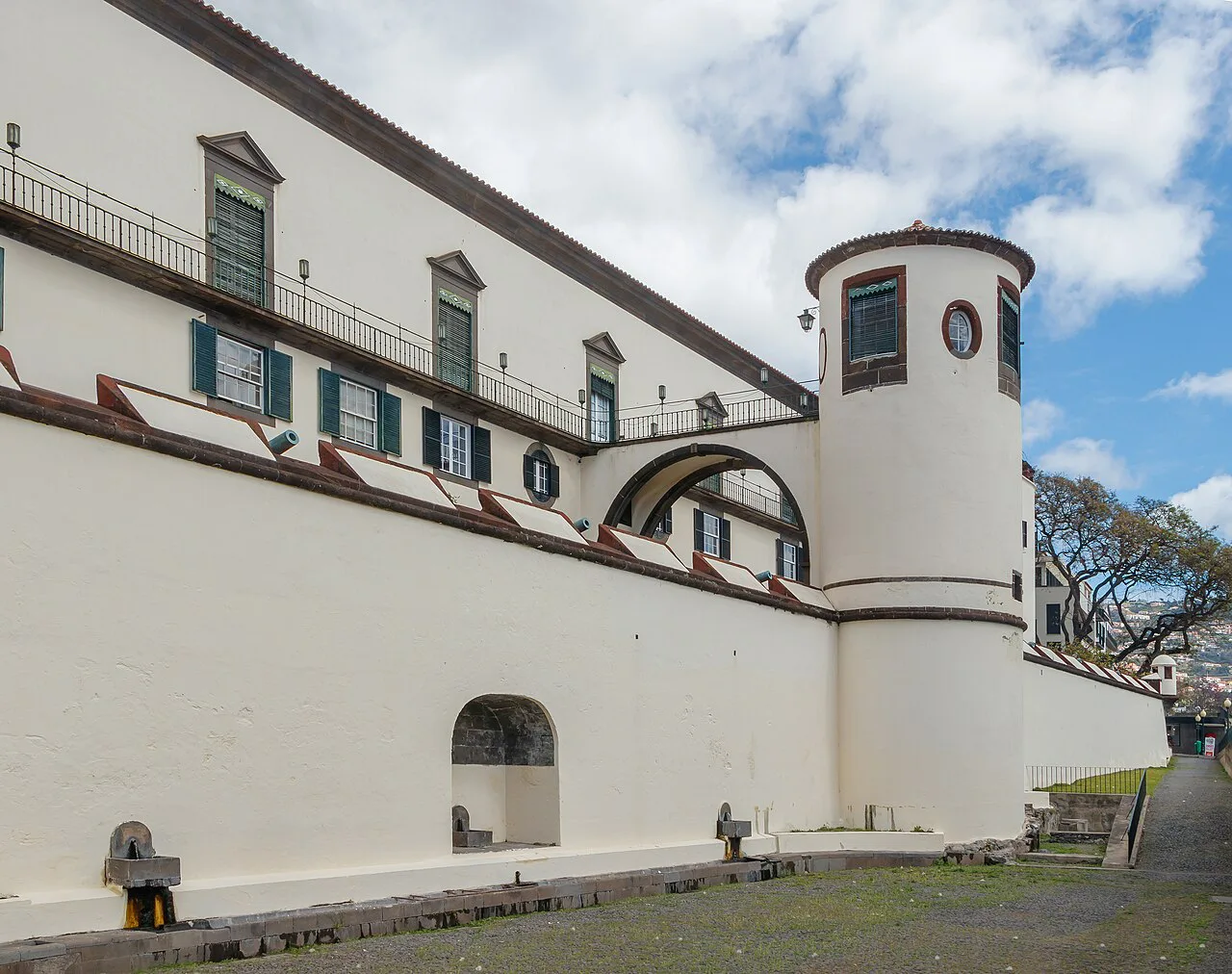 The south side of the Palácio de São Lourenço in Funchal.