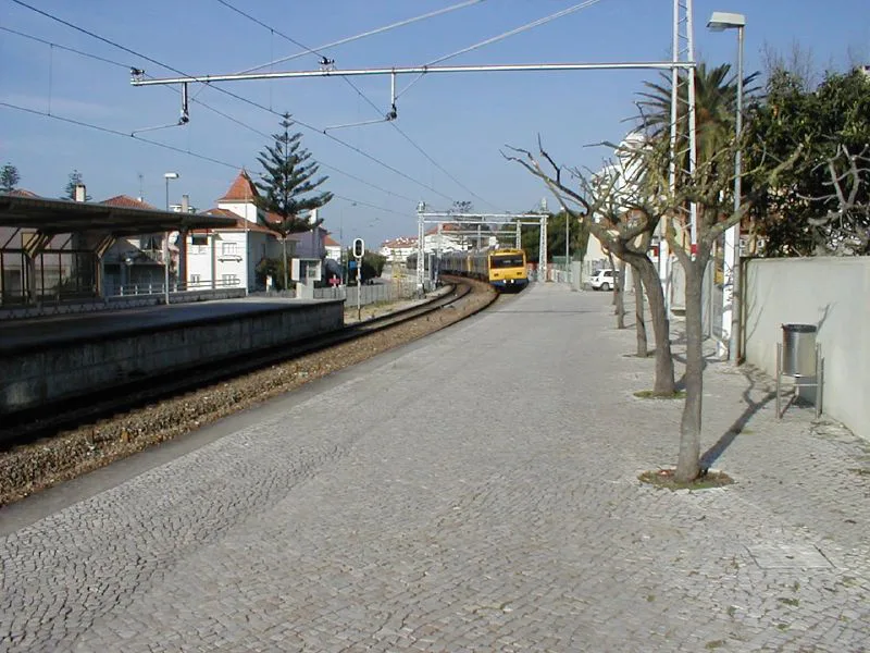 Parede railway station on the Cascais line.