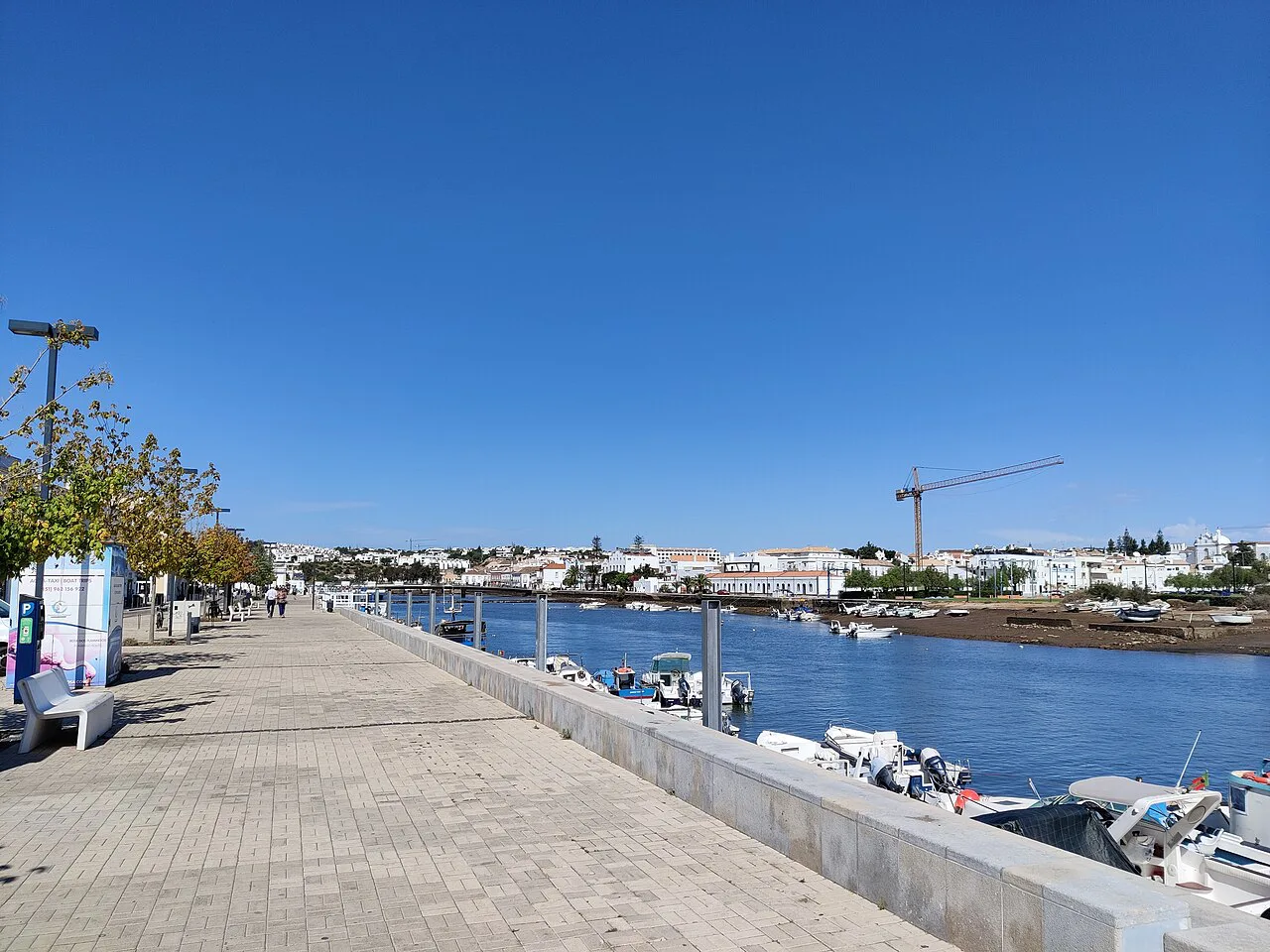 The riverside promenade in Tavira.