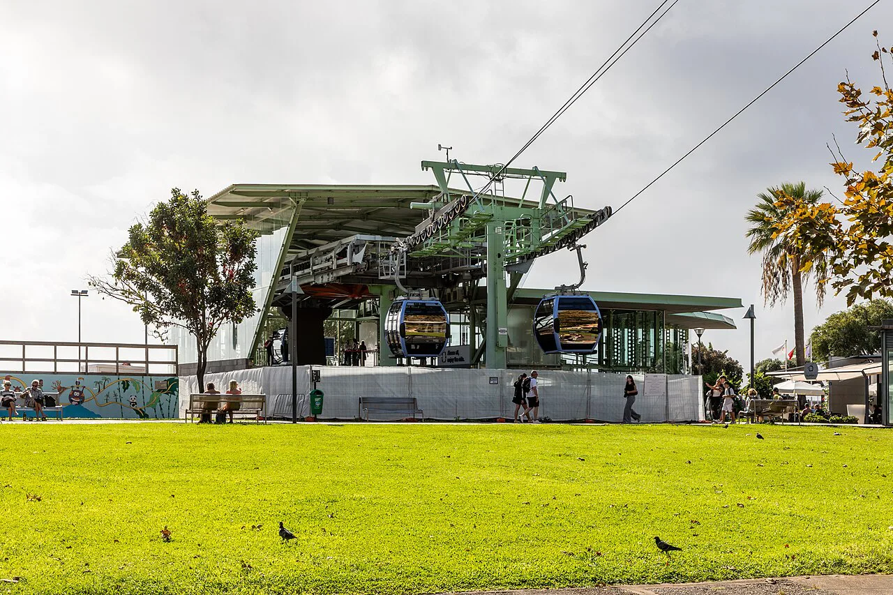 The valley station of the Funchal-to-Monte cable car in Funchal.