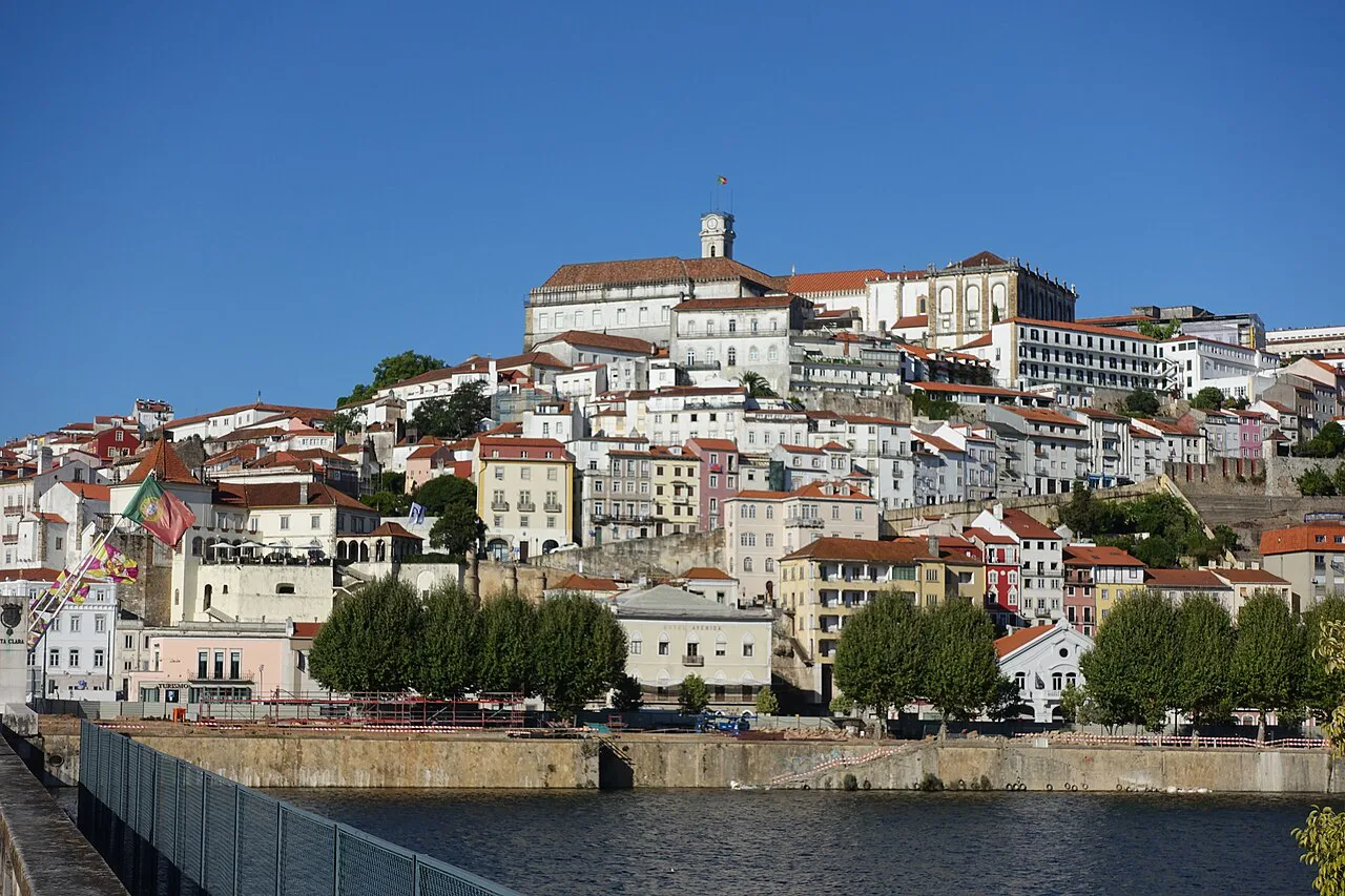 Coimbra's old town climbing the hill above the River Mondego.