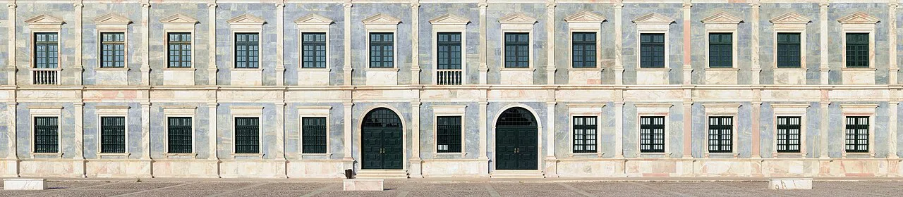 Detail of the main façade of the Ducal Palace of Vila Viçosa.